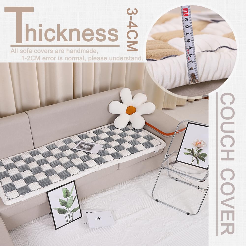 Protective Couch Cover for Dogs Washable  (27.6 x 82.7 Inch, Grey)