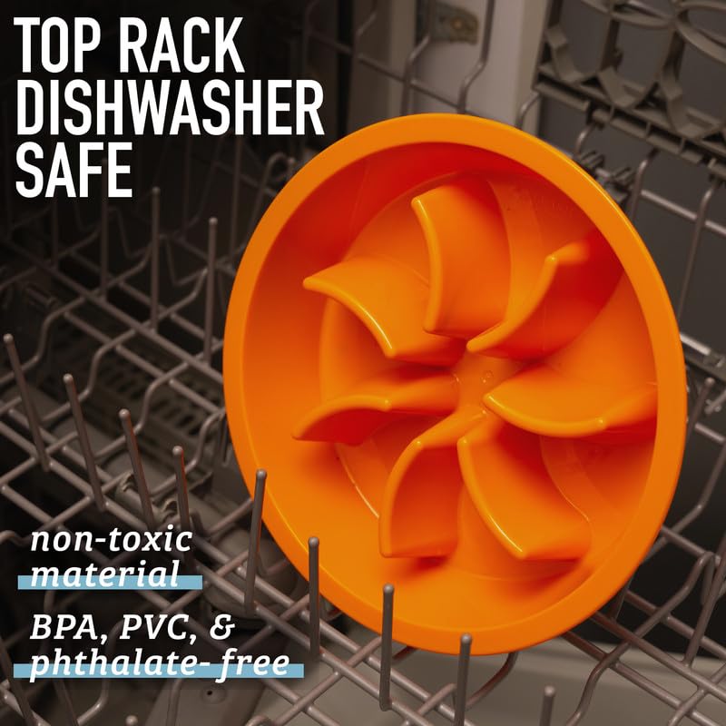 Slow Feeder LARGE Dog Bowls - Cup Maze Puzzle Food Bowl with Feeder Holes, Fits into Elevated Pet Feeders (4 Cup - 8.9-9.25 Inch Feeder Holes)