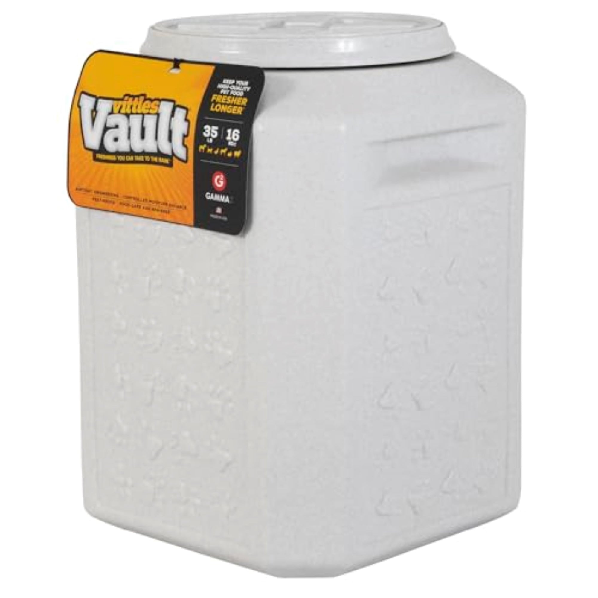 Gamma2 Vittles Vault Airtight Dog Food Storage Container - Fits up to 35 Pounds of Dry Pet Food - Made in the USA - 12" L x 16.75" H