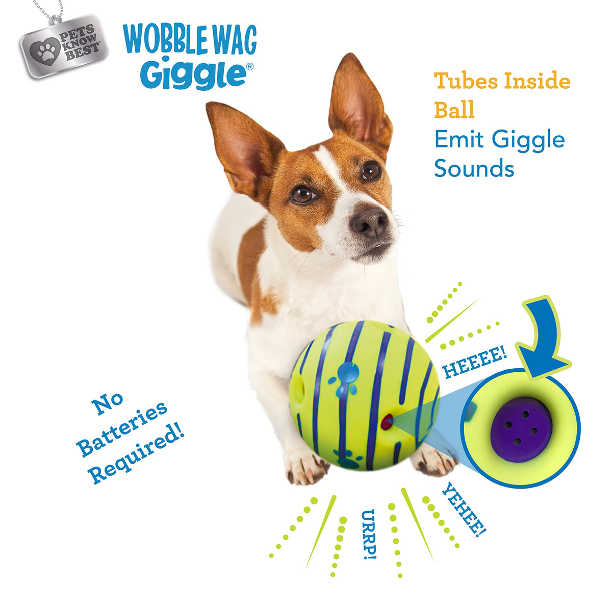Wobble Wag Giggle Ball, Interactive Dog Toy As Seen On TV