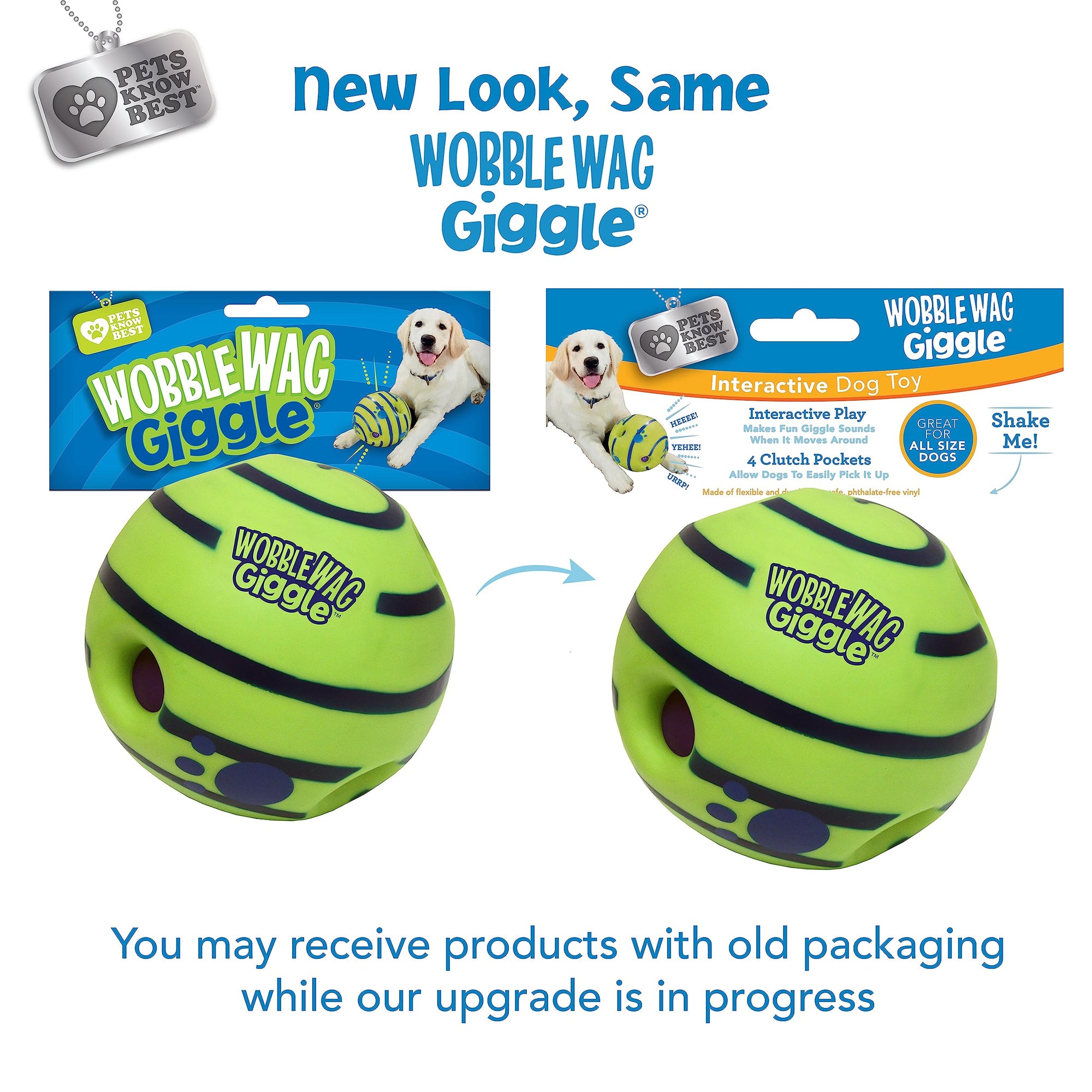 Wobble Wag Giggle Ball, Interactive Dog Toy As Seen On TV