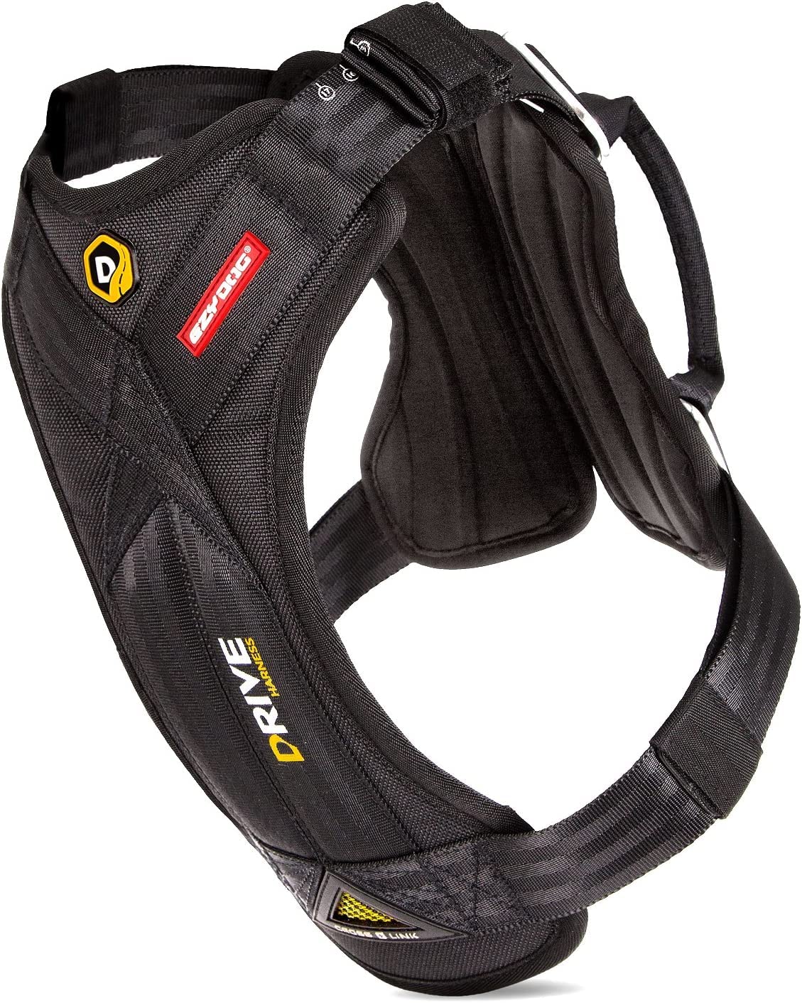 EzyDog DRIVE Dog Car Harness - Crash Tested US (FMVSS 213) Certified, Black, Small