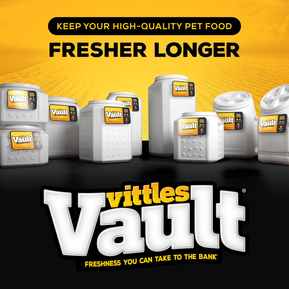 Gamma2 Vittles Vault Airtight Dog Food Storage Container - Fits up to 35 Pounds of Dry Pet Food - Made in the USA - 12&quot; L x 16.75&quot; H